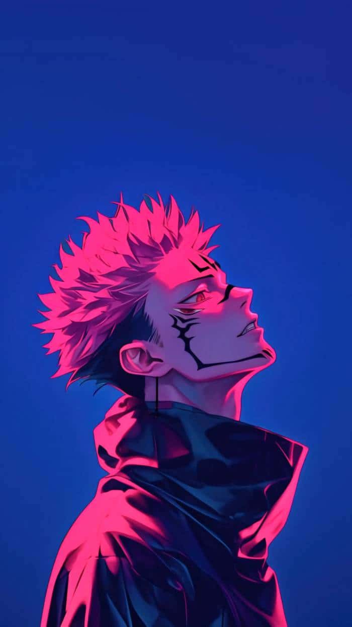 Vibrant Sukuna Anime Character — phone wallpaper