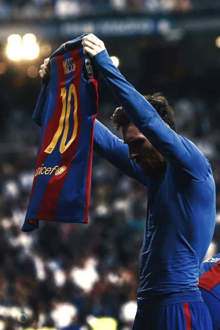 Messi's Iconic Number 10 Celebration — phone wallpaper