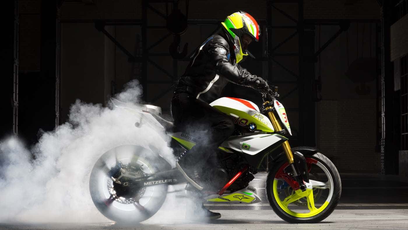 High-Octane Motorcycle Burnout — desktop wallpaper preview