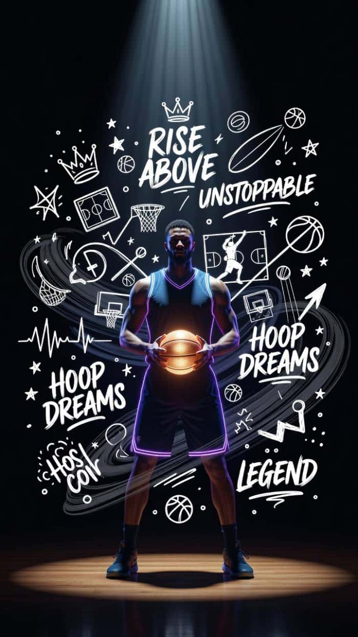 Rise Above Basketball Star — phone wallpaper