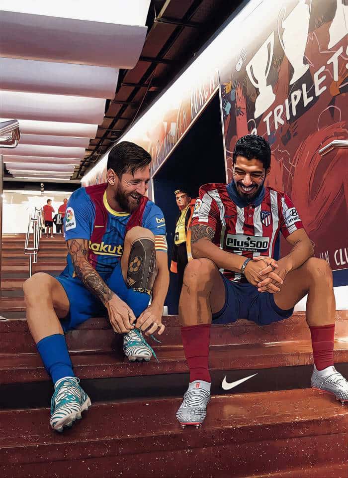 Football Legends Candid Locker Room Moment — phone wallpaper